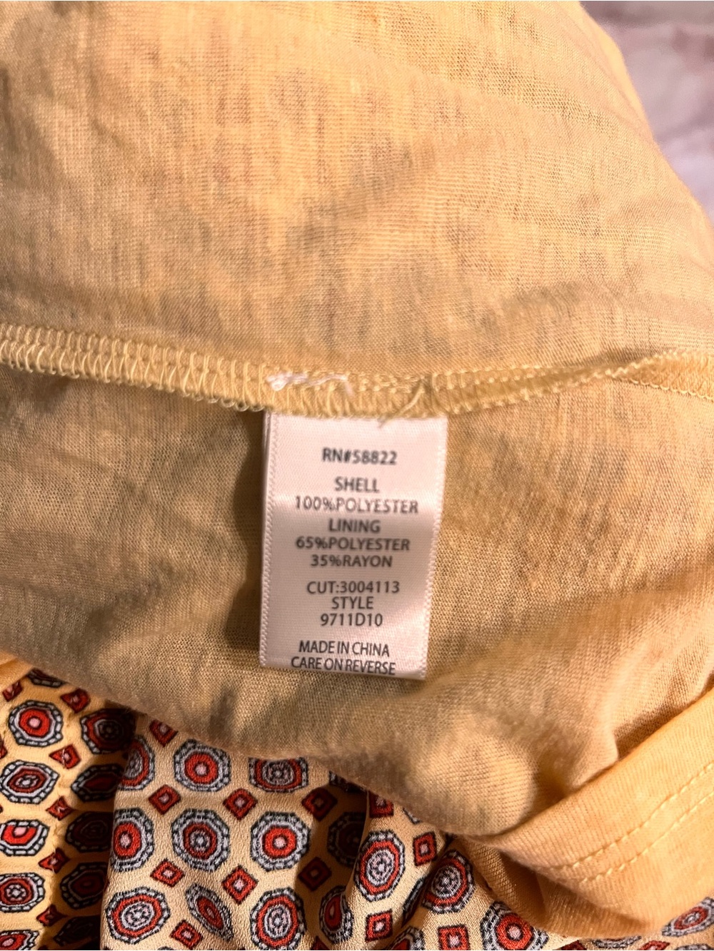 Max Studio Pleated Maxi Skirt in Yellow and Brown Geometric Print - Picture 6 of 7